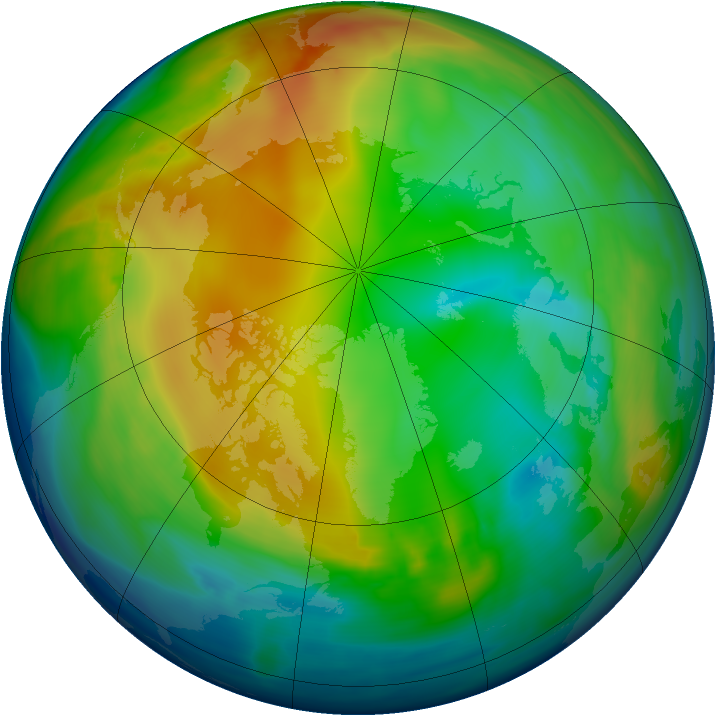 Arctic ozone map for 04 January 2006